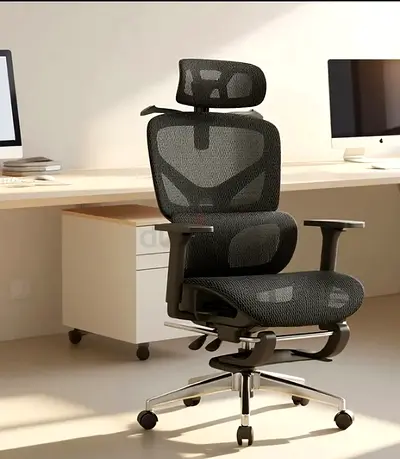 Ergonomic Mesh Office Chair with Headrest - Adjustable Lumbar Support