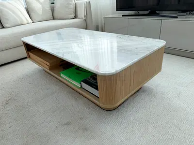 Panorama Marble Open Storage Coffee Table (52) (West Elm)