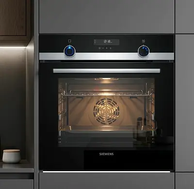 Siemens iQ500 Built-in Oven 60×60cm – 8 Cooking Modes | Black Finish