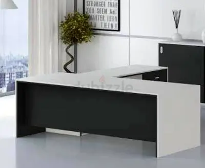 L-shaped office desk with storage cabinet Custom Made