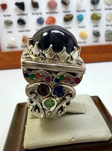 Natural Sri Lankan (Ceylon) Blue Sapphire Silver Ring