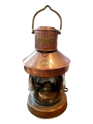 Authentic Antique British Maritime Lantern – Seahorse Brand by George Bocock Co (1930-1950s)