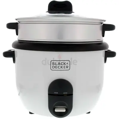 Black+Decker Electric Rice Cooker with Steamer - Used, Good Condition