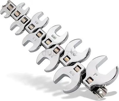 Drive Crowfoot Wrench Set, SAE/Inch (Standard) | Includes Sizes: 3/8, 7/16, 1/2, 9/16, 5/8, 11/16, 3