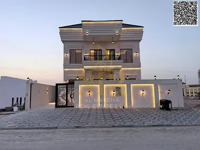 Villa for sale in Al-Haliyo 2 with a modern design, including registration and ownership fees