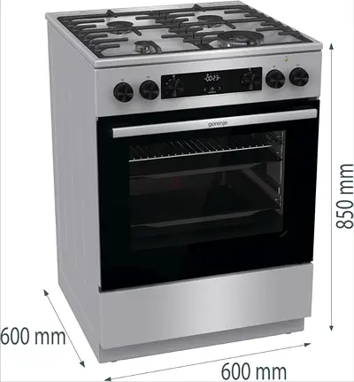 Stainless Steel Freestanding Gas Cooker with Oven - Good Condition