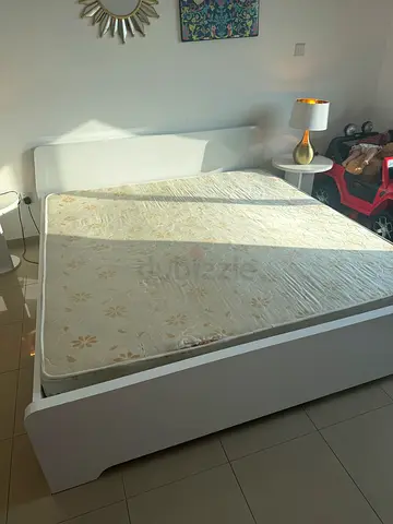 White King Bed frame with 2 bed side tables for sale