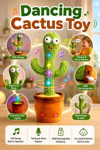 USB Rechargeable Dancing cactus