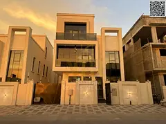 A luxurious modern villa with a private pool in Al Zahia, priced inclusive of electricity and water.