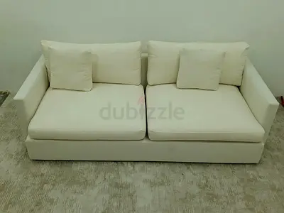 Premium quality crate and berrel off white color 3 seater sofa