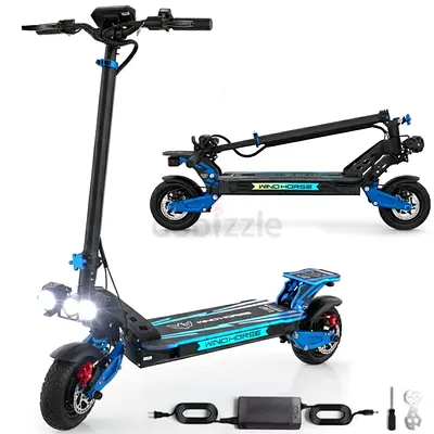 Wind Horse Electric Scooter 3600W 65KM Range 80KM Speed, H8 - Blue