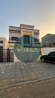 New Classic Villa for Sale in Al Helio Center Ajman 6 Master Bedrooms Luxury Finishing Stone Facade