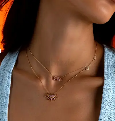 Natural Pink Sapphire and 18K Gold set