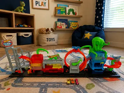 Hot Wheels City Ultimate Octo Car Wash Playset - Complete Set with 5 free cars