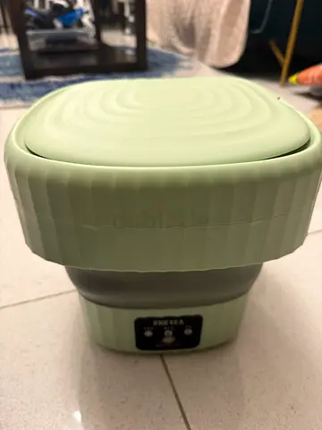 Foldable Electric Mini Washing Machine - Portable Silicone Travel Washing Machine (Light Green)