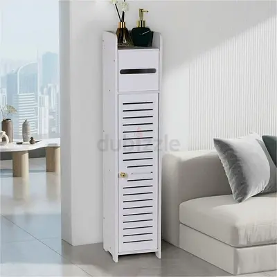 Cylinder shape bathroom storage cabinet  (white)