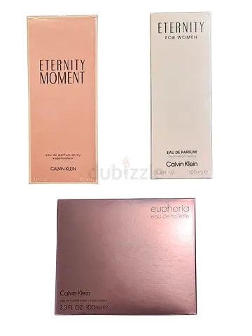 Calvin Klein perfumes bundle — Eternity, Eternity Moment, Euphoria (100ml)