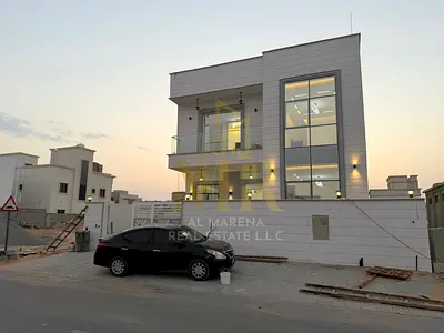 Luxury villa for sale in Al Zahia, Ajman | 5 master bedrooms | 3,014 sq ft | 3 stone facades | Luxurious design and high-end finishes | All-inclusive