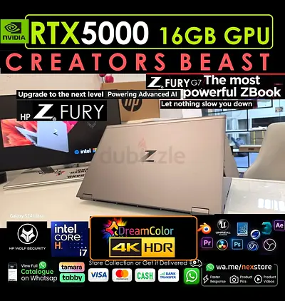 ● ZBOOK FURY 17 ● 4K RTX5000 - Extreme Creators/Rendering Powerhouse - XPS Precision p16 MSI ASUS
