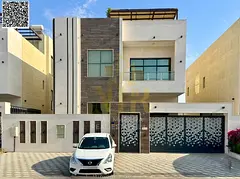 Villa for rent in Al Yasmin, two floors and a roof, furnished and ready to move in