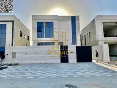 Own your dream villa Modern design with a yard , registration fees included . Close to the mosque an