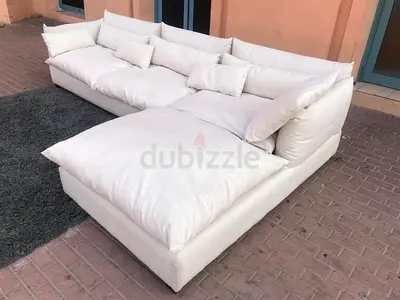 Premium Quality Marina Home feather 🪶 filled Sofa Beige