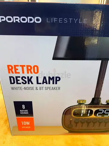 Porodo Retro Desk Lamp white-noise  BT Speaker