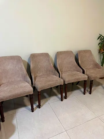 Set of Three-seater furniture set with a coffee table, dining table, and 6 chairs