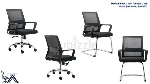Stella Medium Back Mesh Office Chair and Visitor Chair