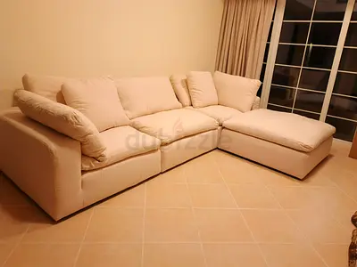 Expensive quality marina home feather 🪶 filled modular sofa with ottoman like new