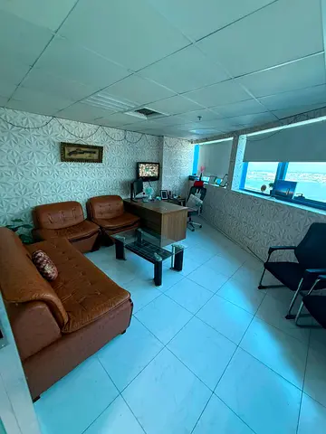 Office 1902, Falcon Tower B1 for annual rent. Fully furnished and ready to use. Rent AED 60,000/year, 4 payments, AED 5,000 cheque deposit.