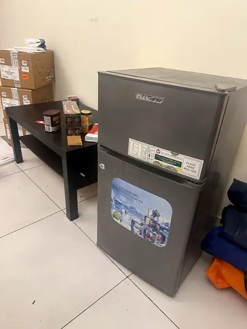 Mini double fridge and freezer