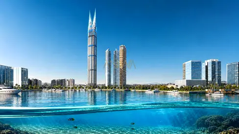 2BR Burj Binghatti Jacob & Co | Skyline & Marina