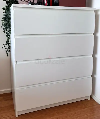 IKEA White 4-Drawer Chest / Dresser - Good Condition