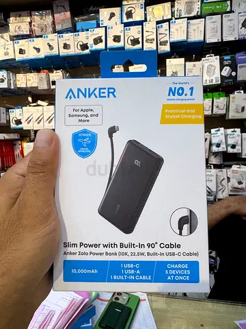 Anker 10,000mAh Power Bank with Built-in USB-C Cable (Like New)