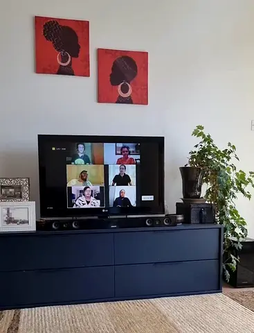 LG Flat Panel TV with Soundbar and Subwoofer - Good Working Condition
