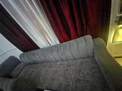 Grey fabric 3-seater sofa in good condition