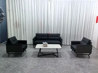 Modern 3-Piece Sofa Set with Marble Top Coffee Table