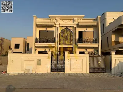 Freehold villa in one of Ajman's most prestigious areas, on a main street, priced including air conditioning.