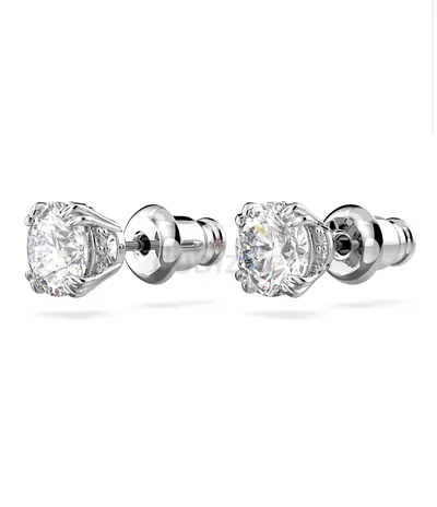 Diamond stud earrings in white gold - classic pair ( DAMAS)