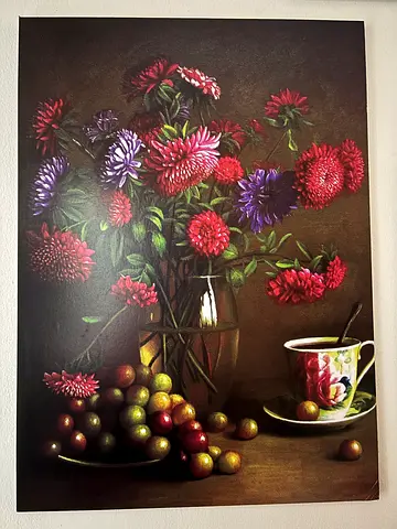 🌺 Large Floral Canvas Wall Art – Elegant Home Décor