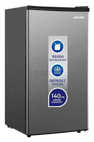 GNRL 140L Single Door Mini Fridge - Defrost Cooling, R600A