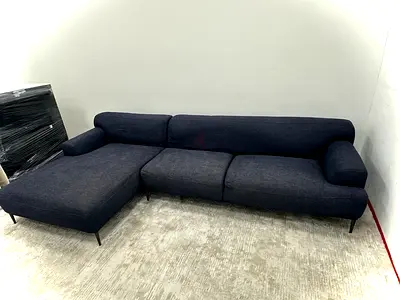 Like new condition the loom collection lshape sofa