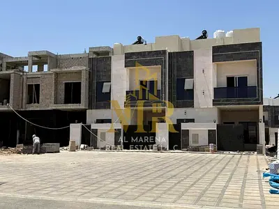 ارتداد 15 متر طابقين وروف شامل رسوم التسجيل والتمليك تمليك حر لجميع الجنسيات وأمكانية التمويل البنكي فيلا للبيع بعجمان منطقة الحليو – قريبة من شارع ال