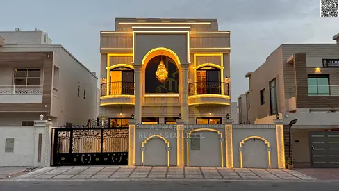 فيلا مطلة على شارعين طابقين و رووف تصميم كلاكسيك بسعر شامل الكهرباء و الماء ومكيفات تملك حر لجميع الجنسيات