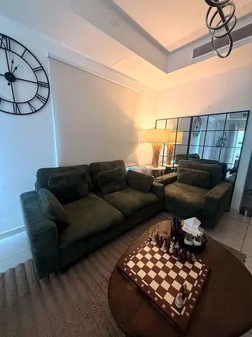 Green sofa