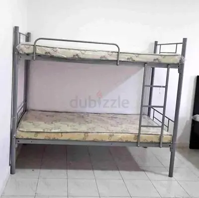 Metal Bunk Bed with Two Mattresses - Good Condition