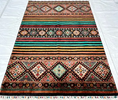 100 x 150 cm | 1 x 1.5 meter | 3x5 ft | An amazing fine Quality colourful afghan carpet
