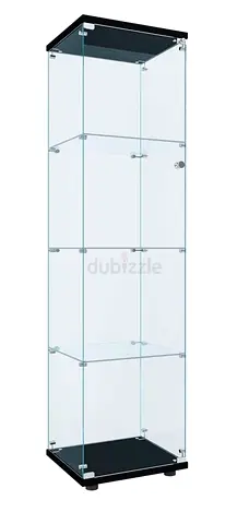 BRAND IKEA Tall Glass Display Cabinet with Black Base and Top 3 pcs available