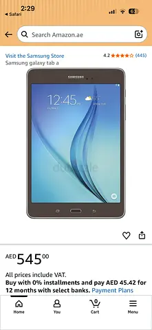 Samsung Galaxy Tab A - Good Working SM-T580